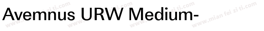 Avemnus URW Medium字体转换